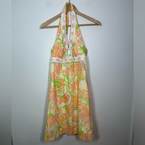 Lilly Pulitzer What a Wonderful World Halter Dress in Pineapple Size 10‎